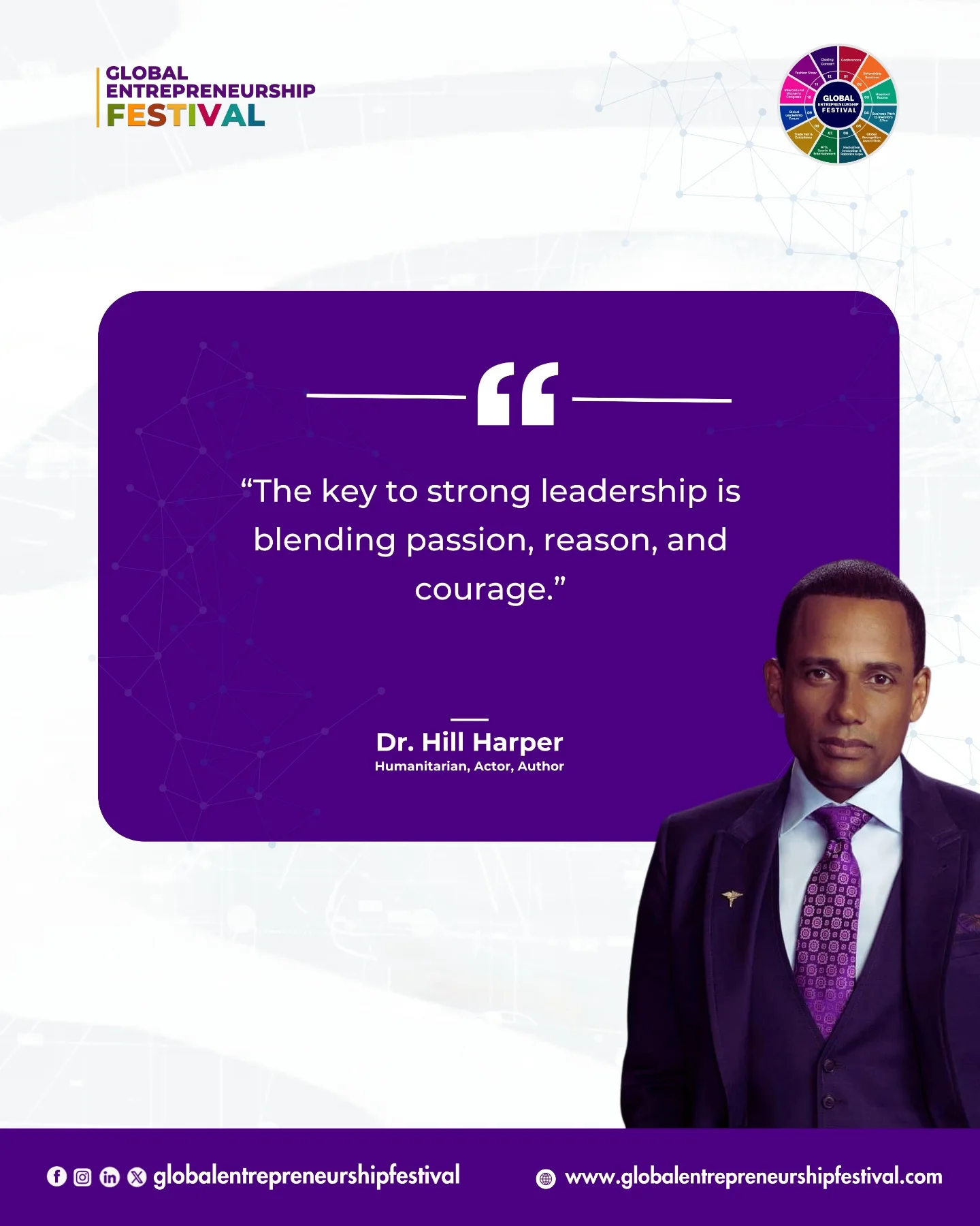Hill Harper Joins 2025 Global Entrepreneurship Festival Speakers