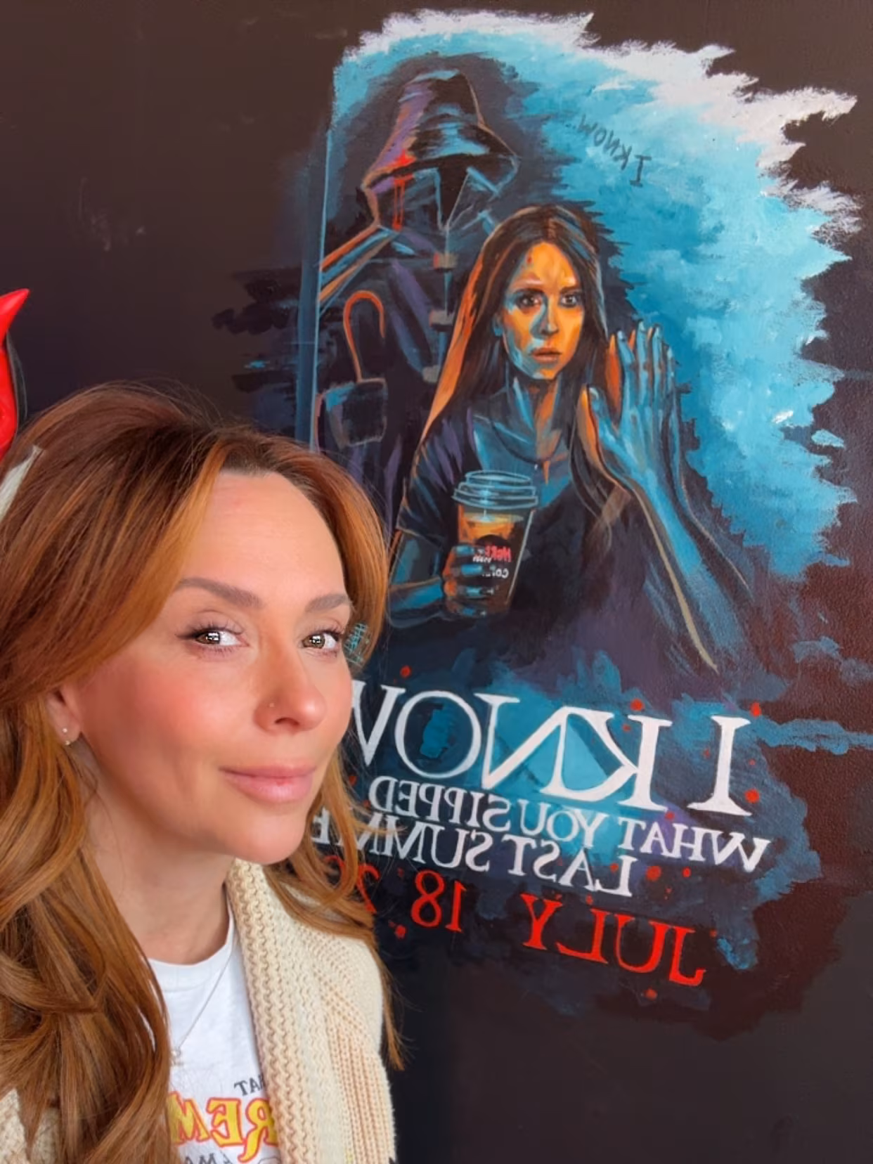 Jennifer Love Hewitt Celebrates Julie James Coffee Art