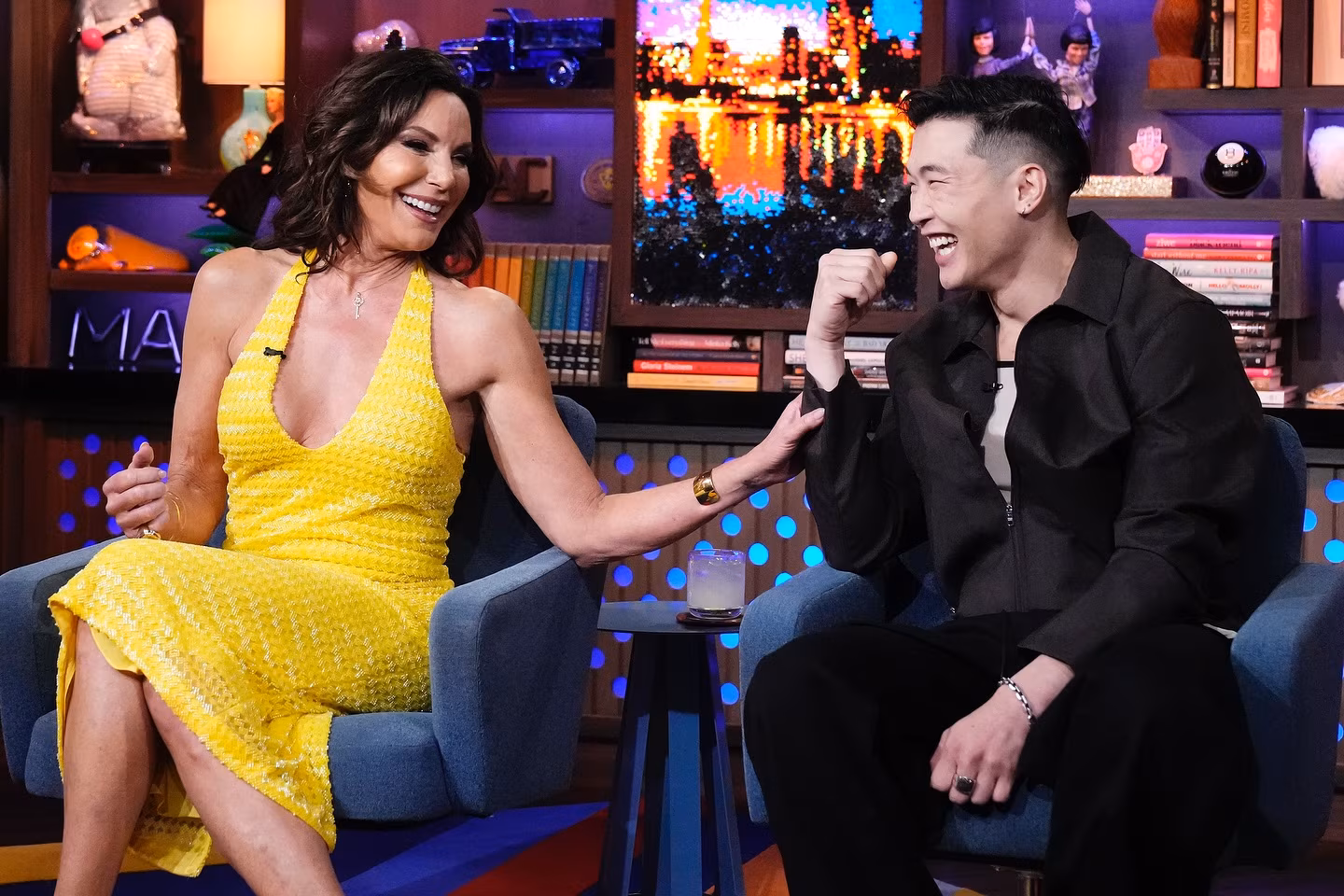 Joel Kim Booster & Countess Luann on WWHL Post-Love Hotel