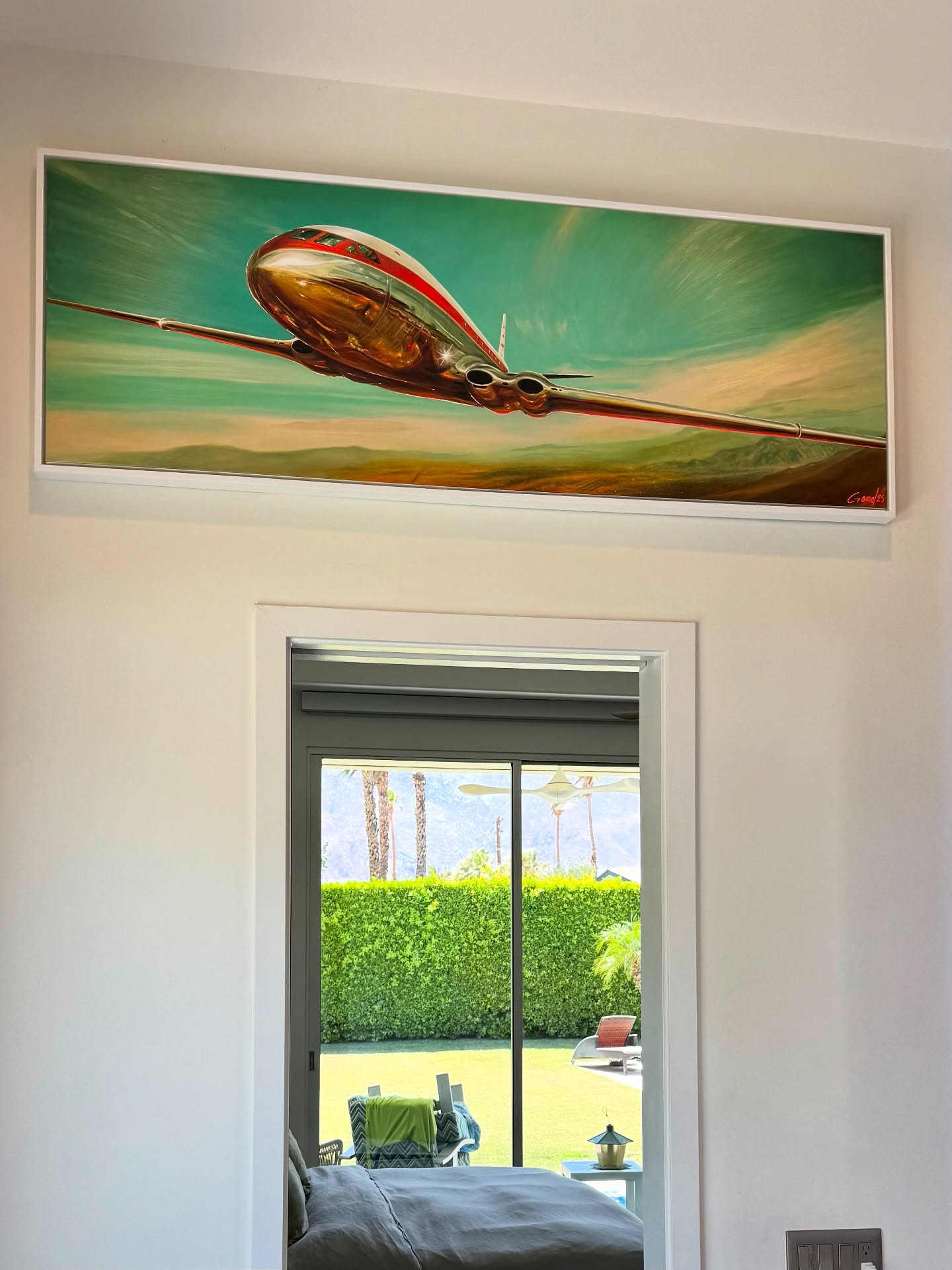 John Barrowman Gifts Husband Vintage Plane Painting