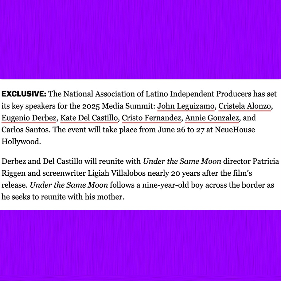 John Leguizamo Heads to NALIP 2025 Next Week