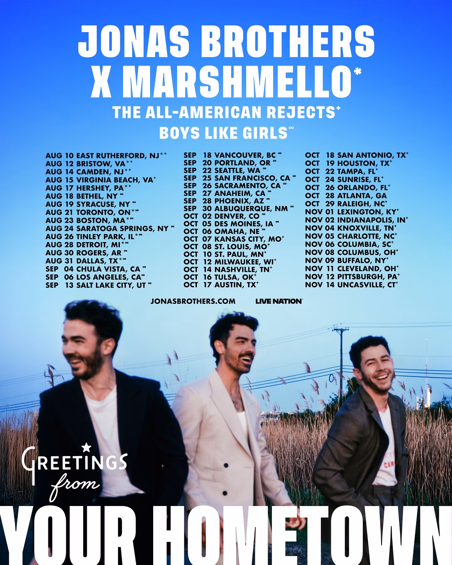 Jonas Brothers Add More Dates to 20th Anniversary Tour New presales open June 18,general onsale June 20 for extra hometown gigs and new solo sets
