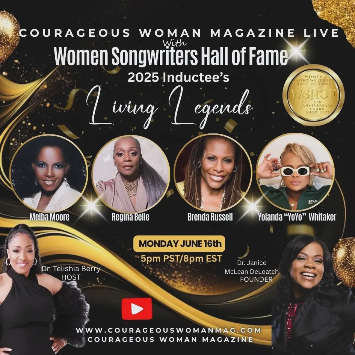 Melba Moore Joins Regina Belle, Brenda Russell & Yo Yo on June 16 Hitmakers appear in a virtual gala honoring songwriting at the Women's Songwriters Hall of Fame