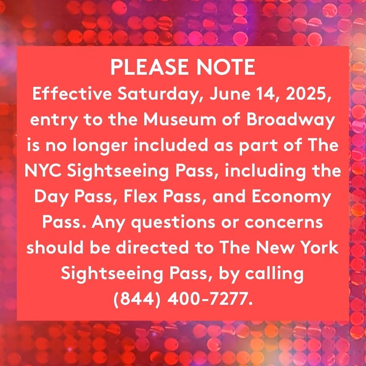Museum of Broadway Exits NYC Sightseeing Pass Lineup From June 14, Museum entry is dropped from sightseeing packages—buy tickets direct online