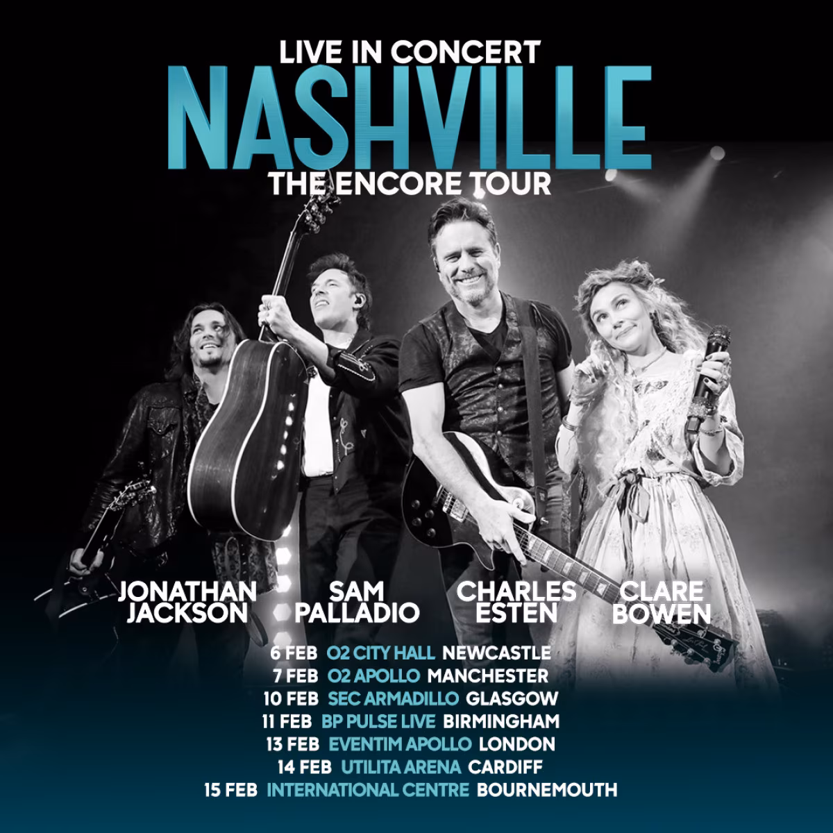 Nashville Encore Tour Tickets Now Live Country stars Clare Bowen Charles Esten, Jonathan Jackson, Sam Palladio bring magic to UK