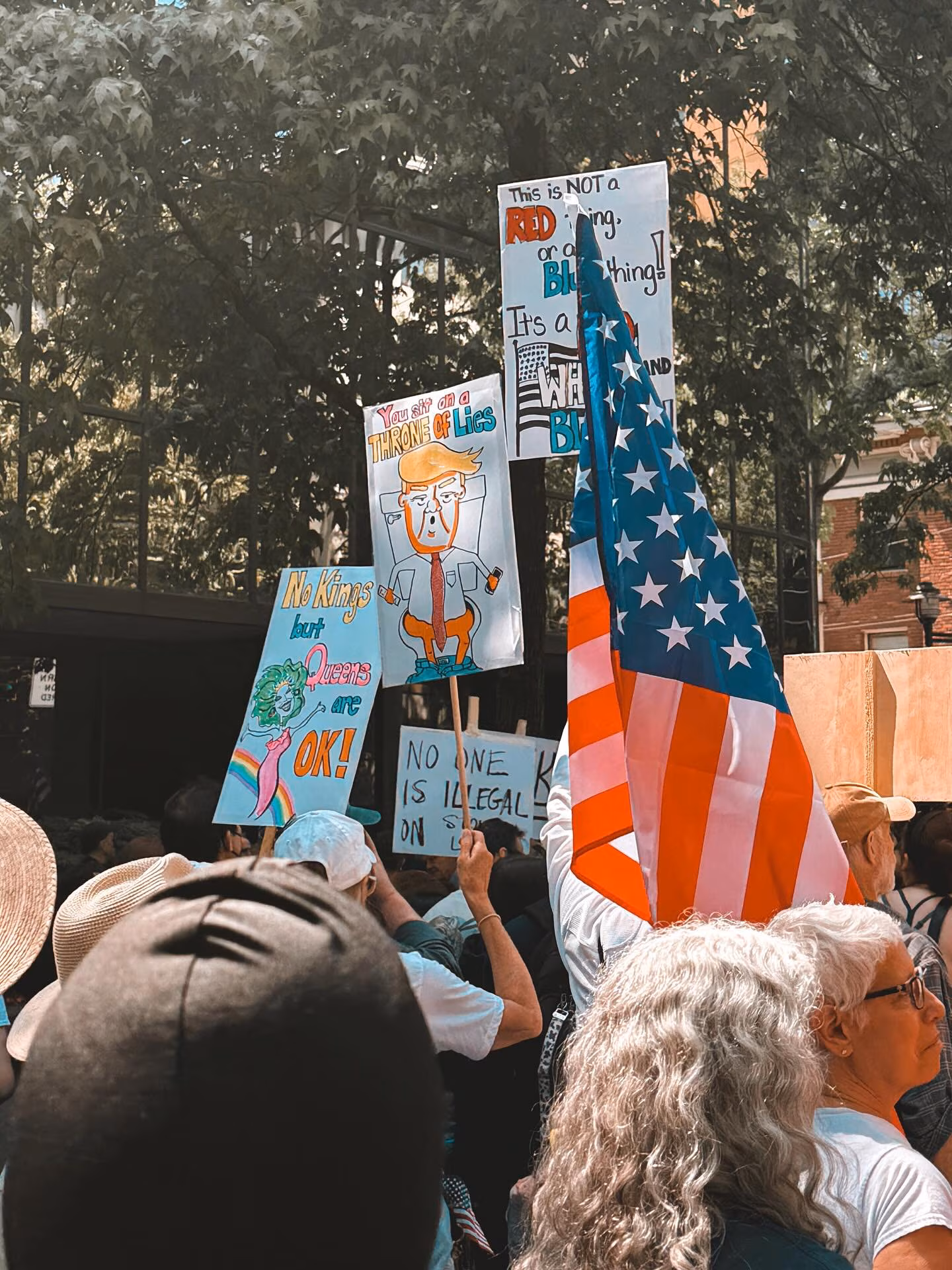 Nicole Gale Anderson Leads No Kings Day Doggie Protest