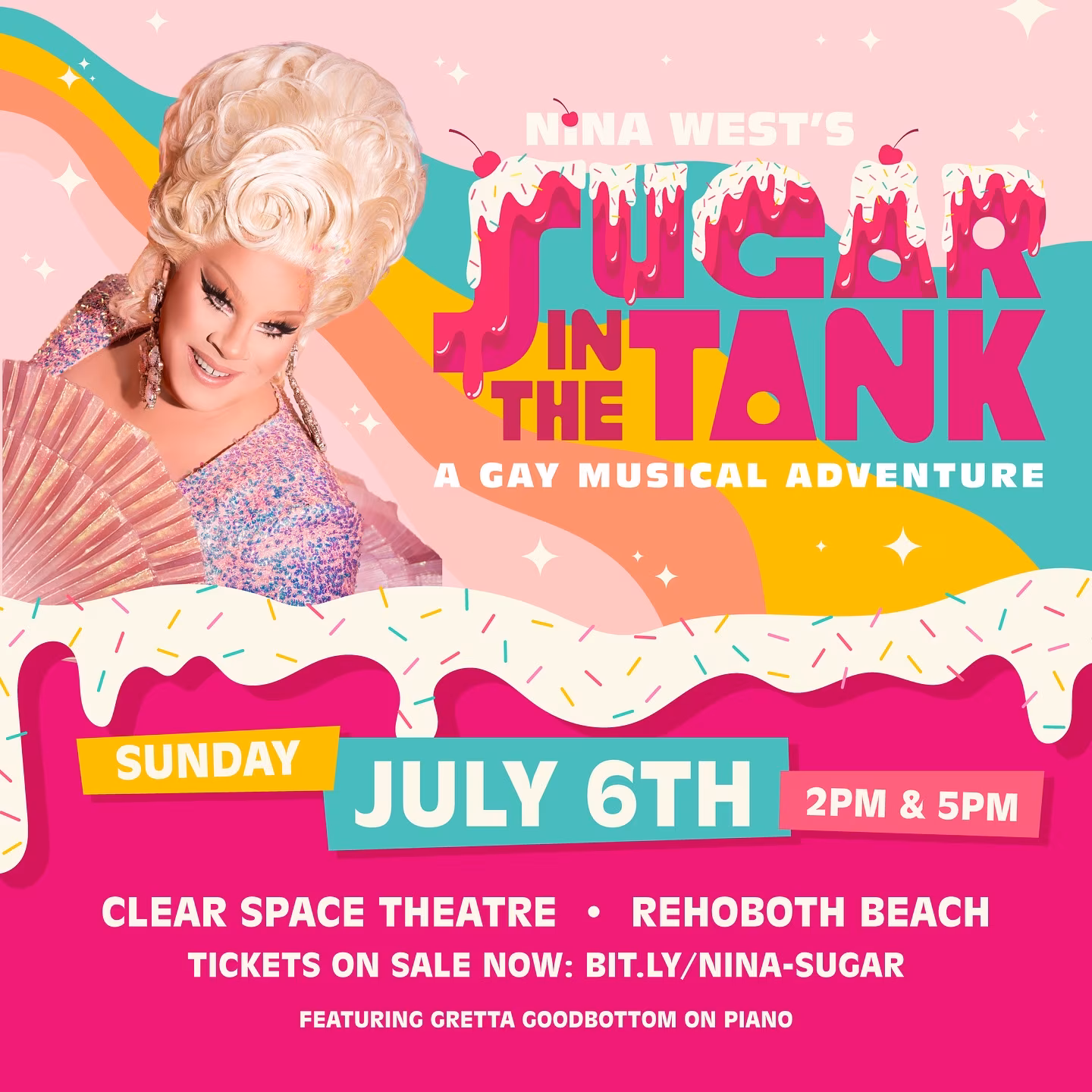 Nina West Brings Sugary Summer Tour to Rehoboth Beach Drag icon Nina West heads to Delaware’s Pride hub for two sweet live shows, summer fun!!