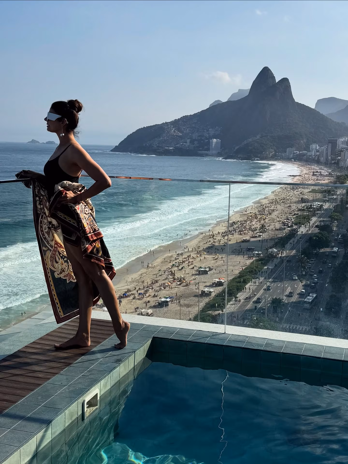 Pooja Batra Soaks Up Breathtaking Views at Ipanema Beach