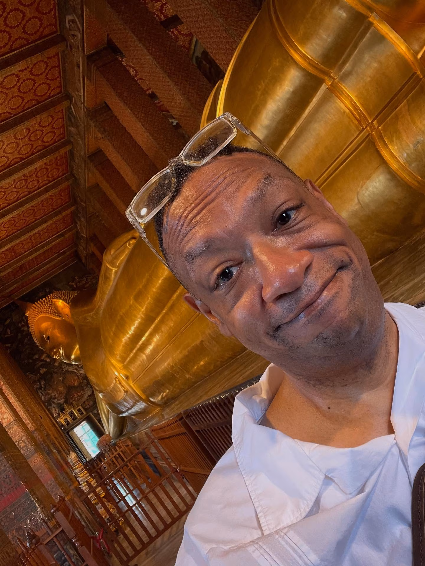Reggie Hayes Finds Peace at Wat Pho’s Reclining Buddha