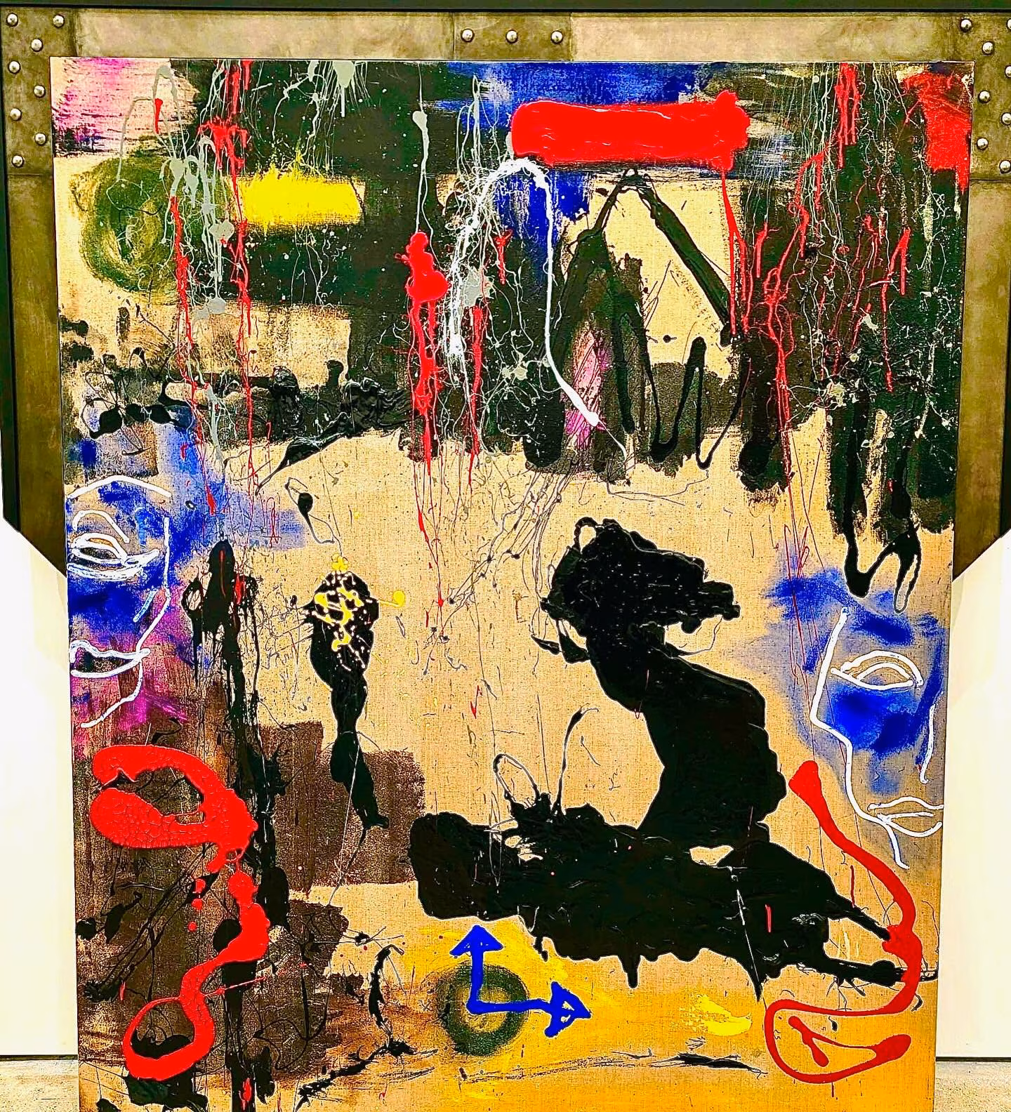 Oscar-nominated star showcases bold canvas work, celebrating liberation in dynamic strokes