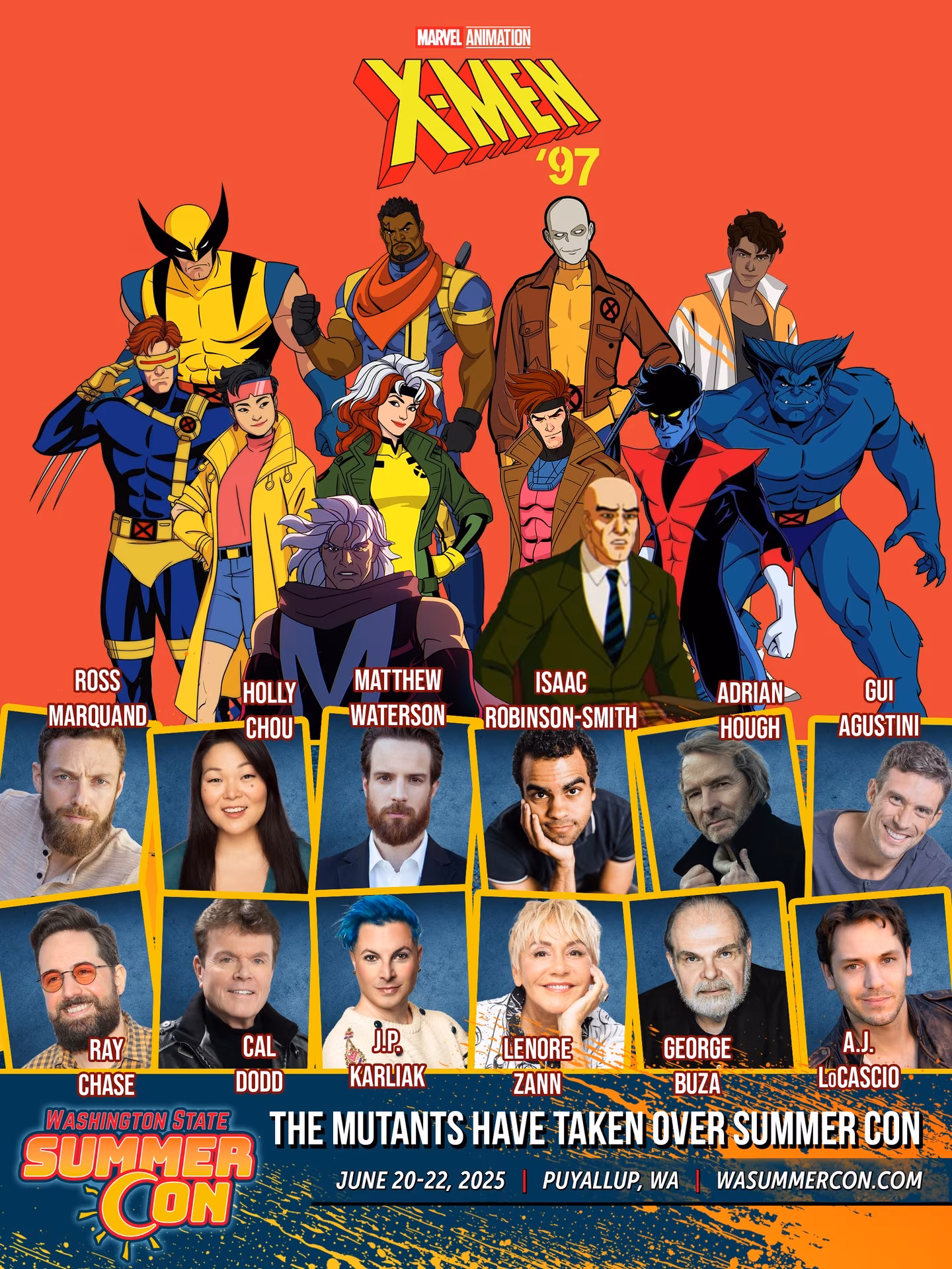 X-Men ’97 Cast Live at Washington State Summer Con Meet voices of X-Men '97: 12 actors visit Puyallup for signings, selfies, panel and photos